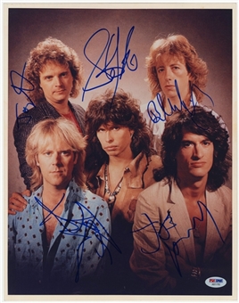 Aerosmith Signed 11x14 Photo With All 5 Band Member Signatures (PSA/DNA)